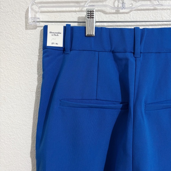 NWT Abercrombie & Fitch Sloane Tailored Wide Leg Trouser Pant in Blue - Picture 5 of 7